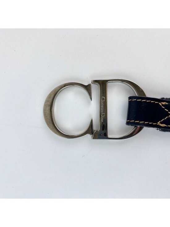 Dior Belt Trotter Jacquard Navy Vintage